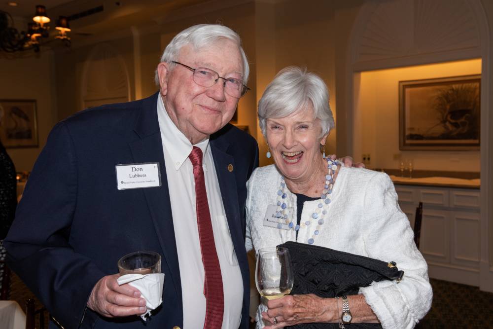 President Emeritus Don Lubbers with Joan Buchanan.